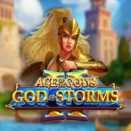 Official Slots logo: Age Of The Gods: God Of Storms 2 by Playtech at Hugo Casino
